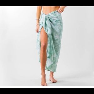 Lotus and Luna Green Palm Leopard Sarong